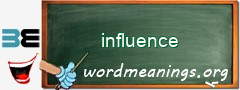 WordMeaning blackboard for influence